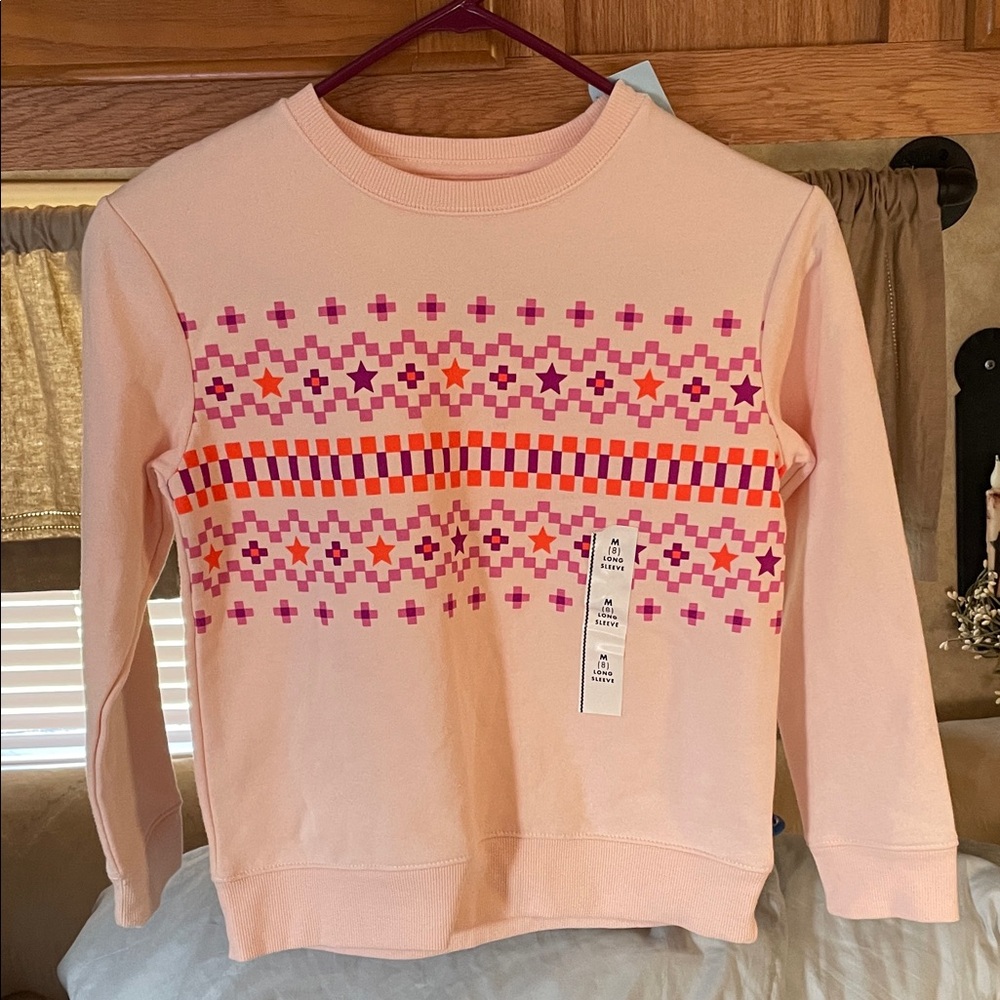 Cat & Jack Pink Crewneck Sweatshirt, Sz 8